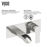 Cornelius Wall Mount Single Handle Bathroom Sink Faucet, WaterSense Certified, Brushed Nickel A9F1 - product image 6