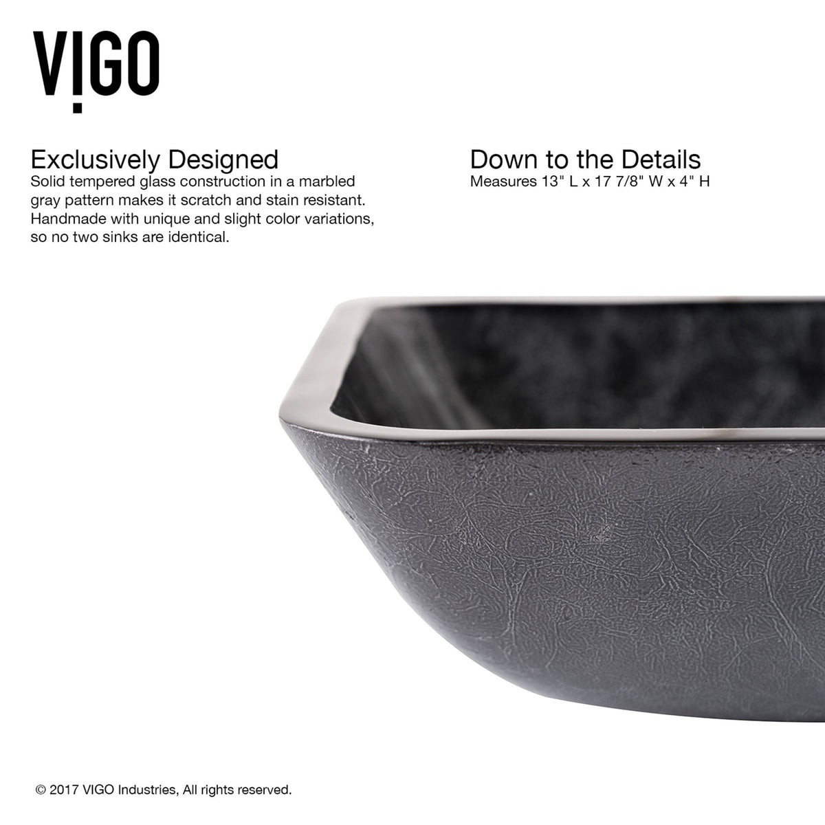 Glass Grey Onyx Bathroom Sink/Basin Set with Niko Faucet and Rectangular Vessel T4N0 - product image 7