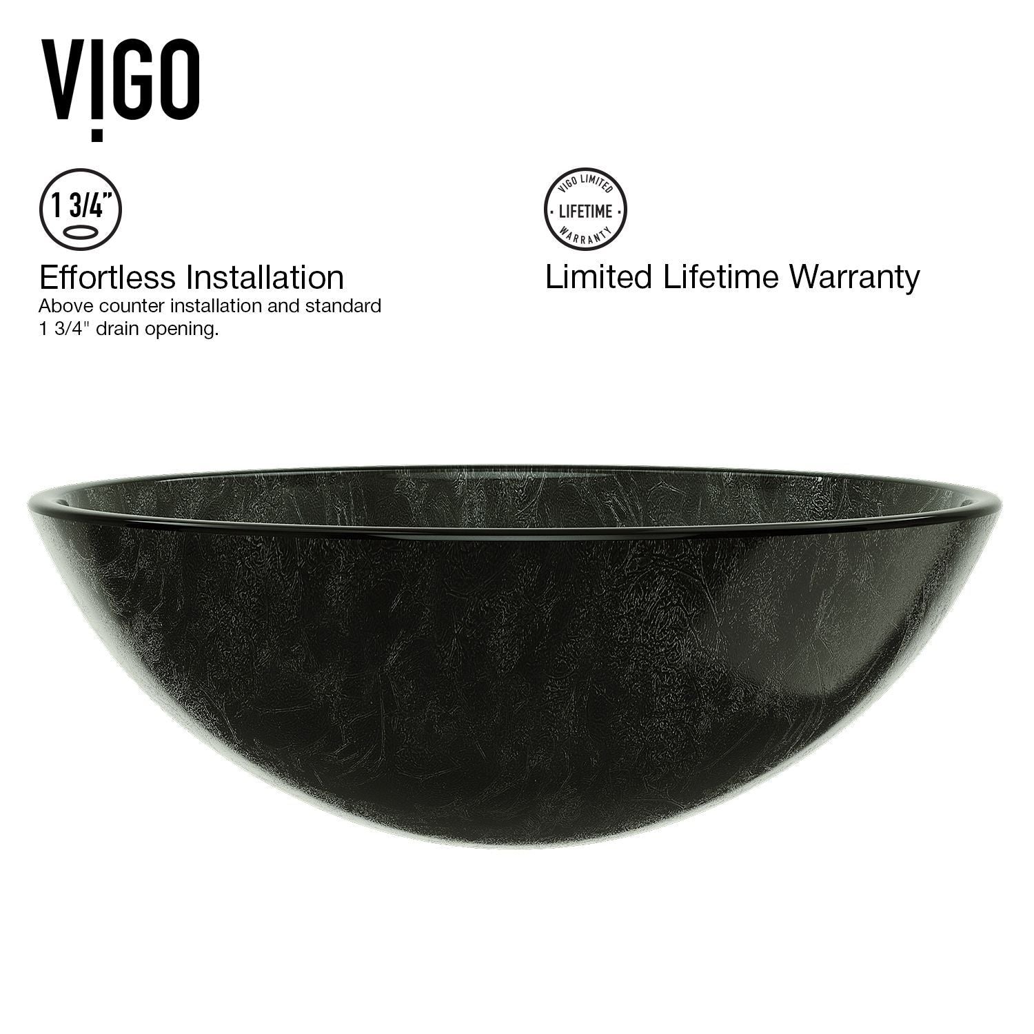 Glass Grey Onyx Bathroom Sink/Basin Set with Niko Faucet and Round Vessel A8N6 - product image 4