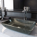 Glass Rectangular Vessel Bathroom Sink/Basin, Grey Onyx X3R3 - product image 5