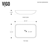 Glass Rectangular Vessel Bathroom Sink/Basin with Rounded Edges & Deep Bowl, Copper W8E5 - product image 8