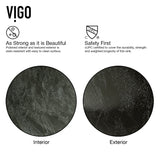 Glass Round Vessel Bathroom Sink/Basin with Deep Bowl, Gray Y0E4 - product image 4