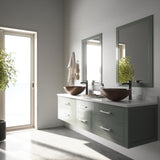 Glass Russet Brown Bathroom Sink/Basin Set with Niko Faucet and Round Vessel H7G0 - product image 8