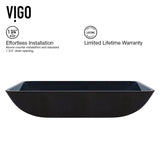 Glass Turquoise Water Bathroom Sink/Basin Set with Duris Faucet and Rectangular Vessel H2W5 - product image 5