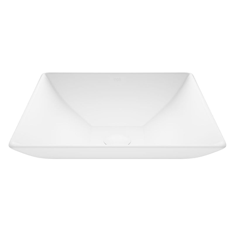 Hibiscus Matte Stone Round Vessel Bathroom Sink/Basin, Above-Counter Installation, White P3W7