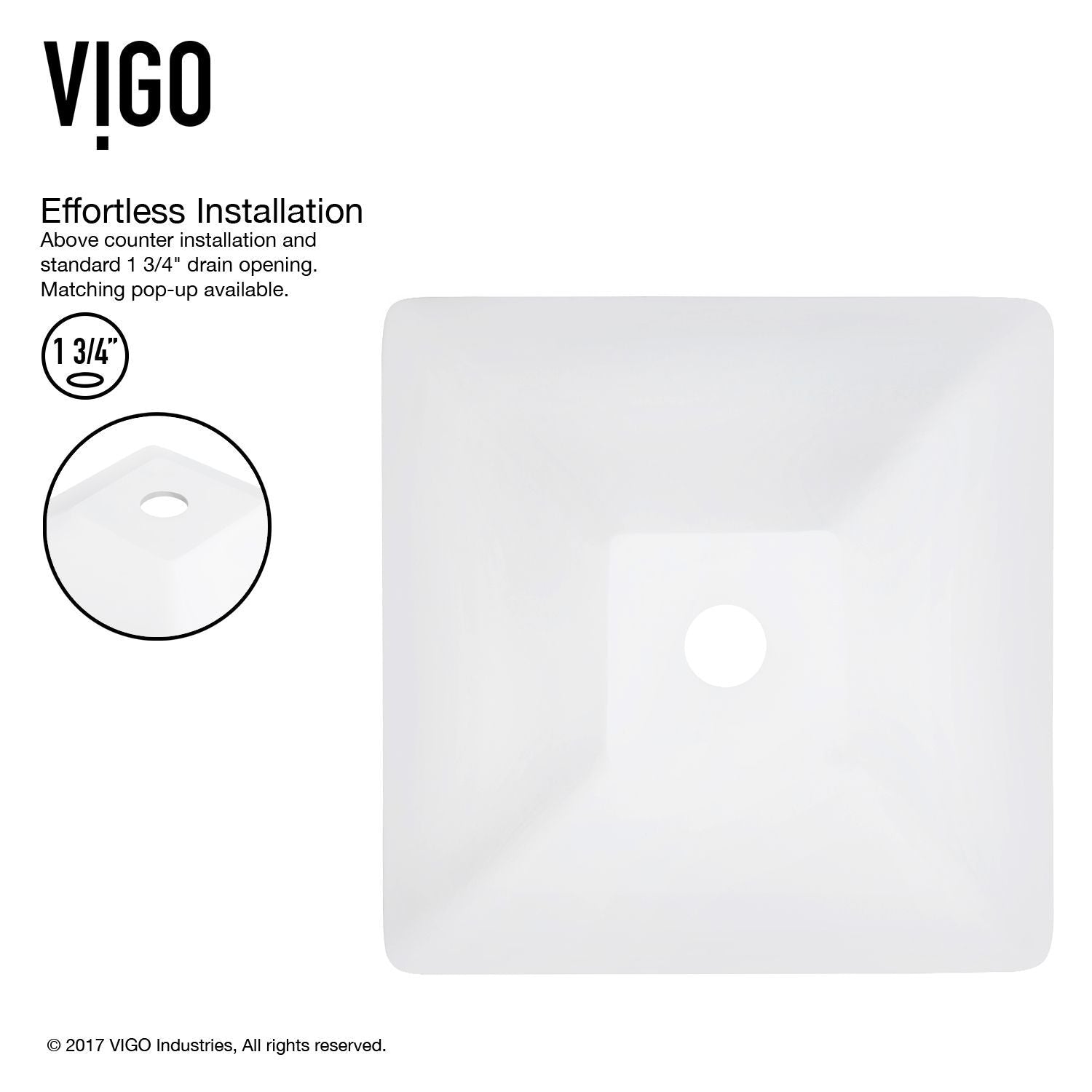 Hibiscus Matte Stone Round Vessel Bathroom Sink/Basin, Above-Counter Installation, White P3W7 - product image 3