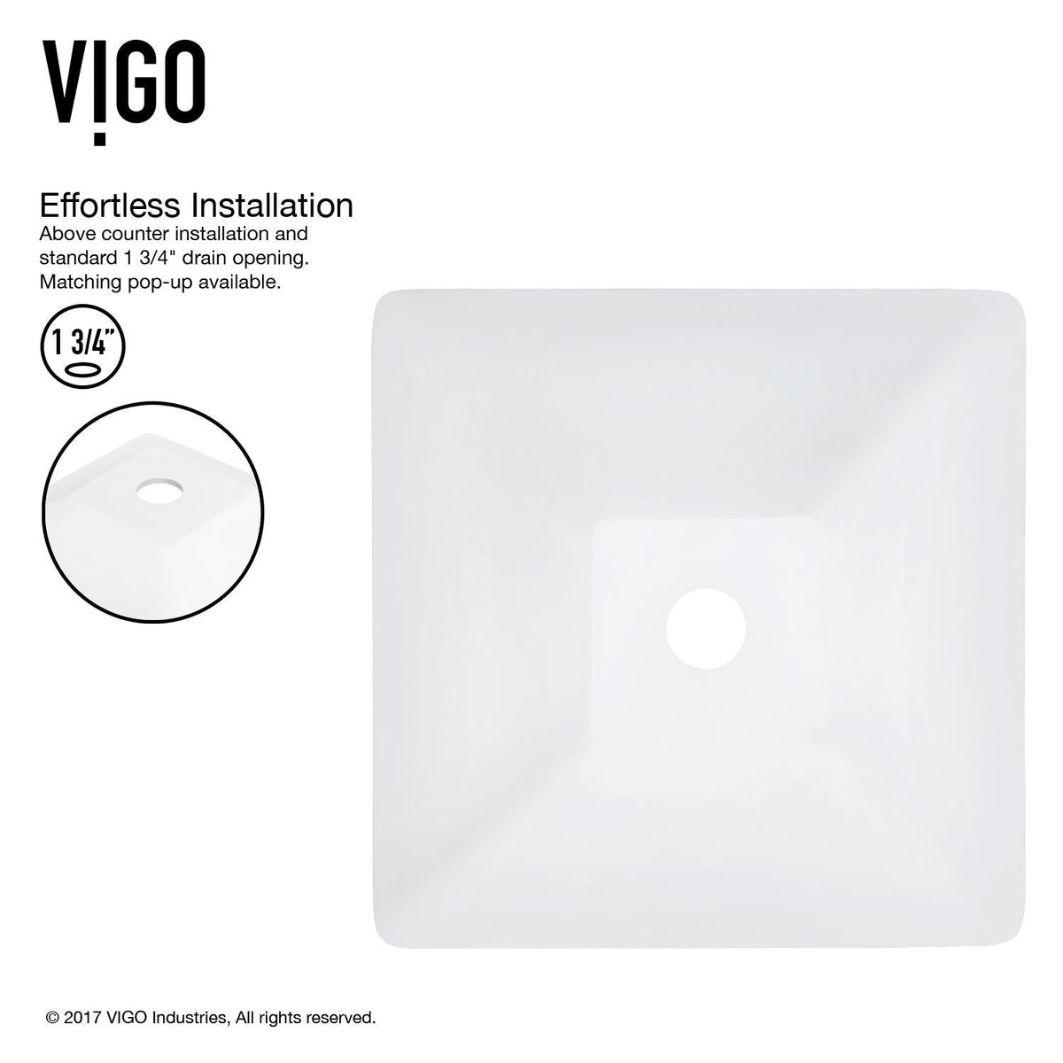 Hibiscus Matte Stone Round Vessel Bathroom Sink/Basin, Above-Counter Installation, White Q1J0 - product image 3