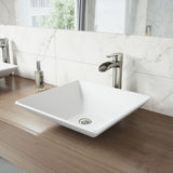 Hibiscus Matte Stone Round Vessel Bathroom Sink/Basin, Above-Counter Installation, White Q1J0 - product image 8