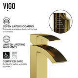 Magnolia MatteStone White Bathroom Sink/Basin Set with Matte Gold Duris Faucet and Rectangular Composite Vessel Y9P0 - product image 3