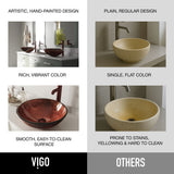 Mahogany Moon Glass Vessel Bathroom Sink X5H3 - product image 3