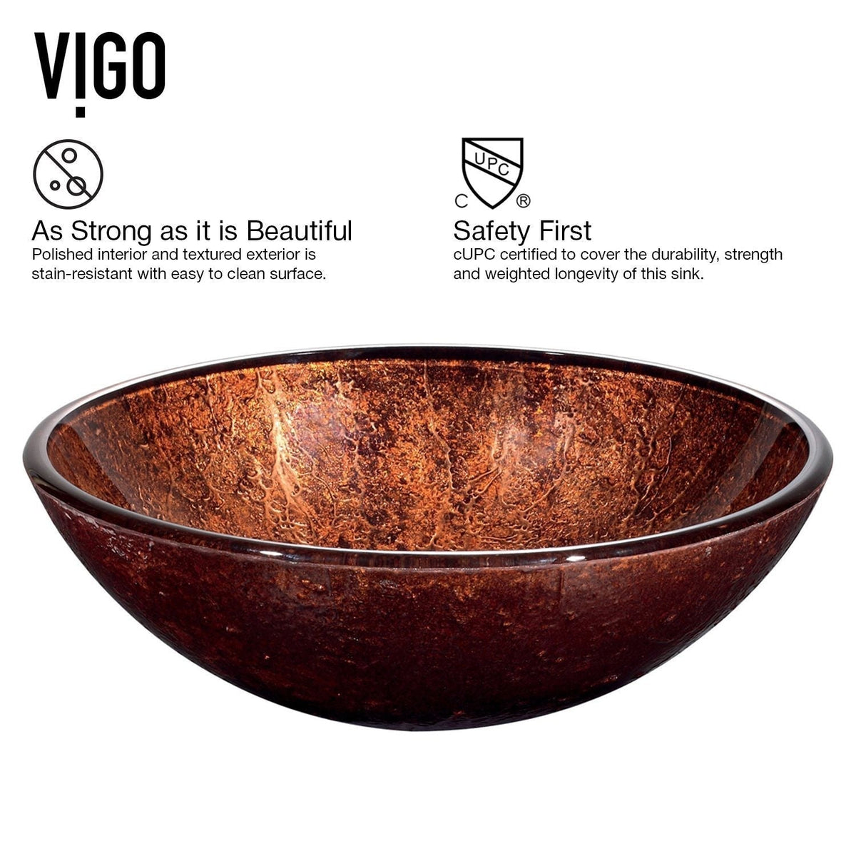 Mahogany Moon Glass Vessel Bathroom Sink X5H3 - product image 5