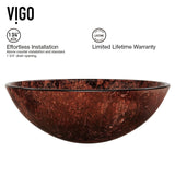 Mahogany Moon Glass Vessel Bathroom Sink X5H3 - product image 6