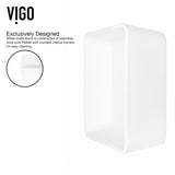 Marigold MatteStone Matte White Bathroom Sink/Basin Set with Amada Faucet and Rectangular Composite Vessel J9U3 - product image 4
