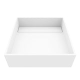 Montauk MatteStone 15x15-in Deep White Bathroom Sink/Basin with Rectangular Vessel M6B3 - product image 1