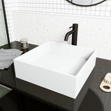 Montauk MatteStone 15x15-in Deep White Bathroom Sink/Basin with Rectangular Vessel M6B3 - product image 6
