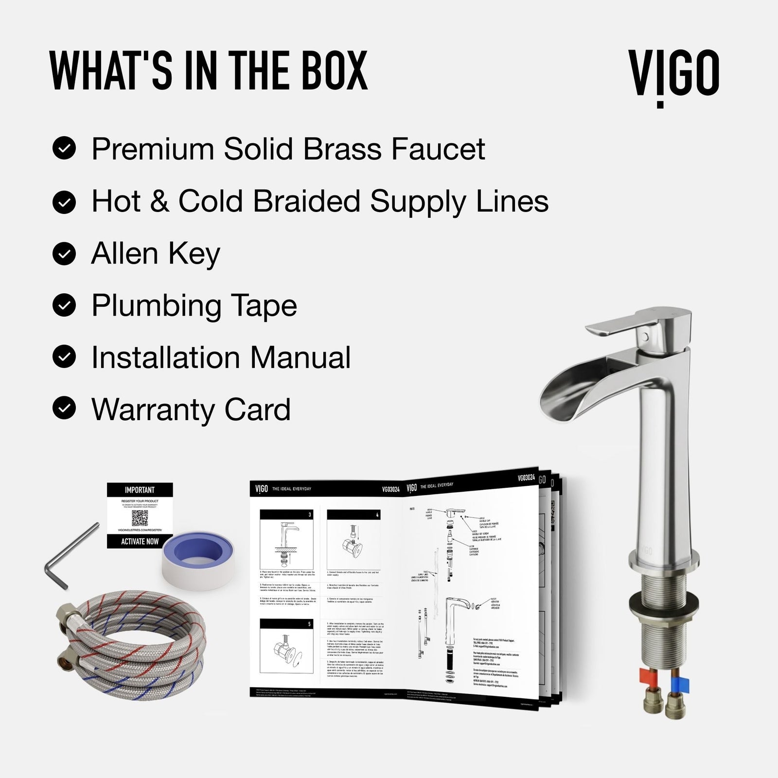 Niko Single Handle Vessel Sink Bathroom Faucet with Deck Plate, Brushed Nickel K0Y5 - product image 4