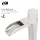 Niko Single Handle Vessel Sink Bathroom Faucet with Deck Plate, Brushed Nickel K0Y5 - product image 5