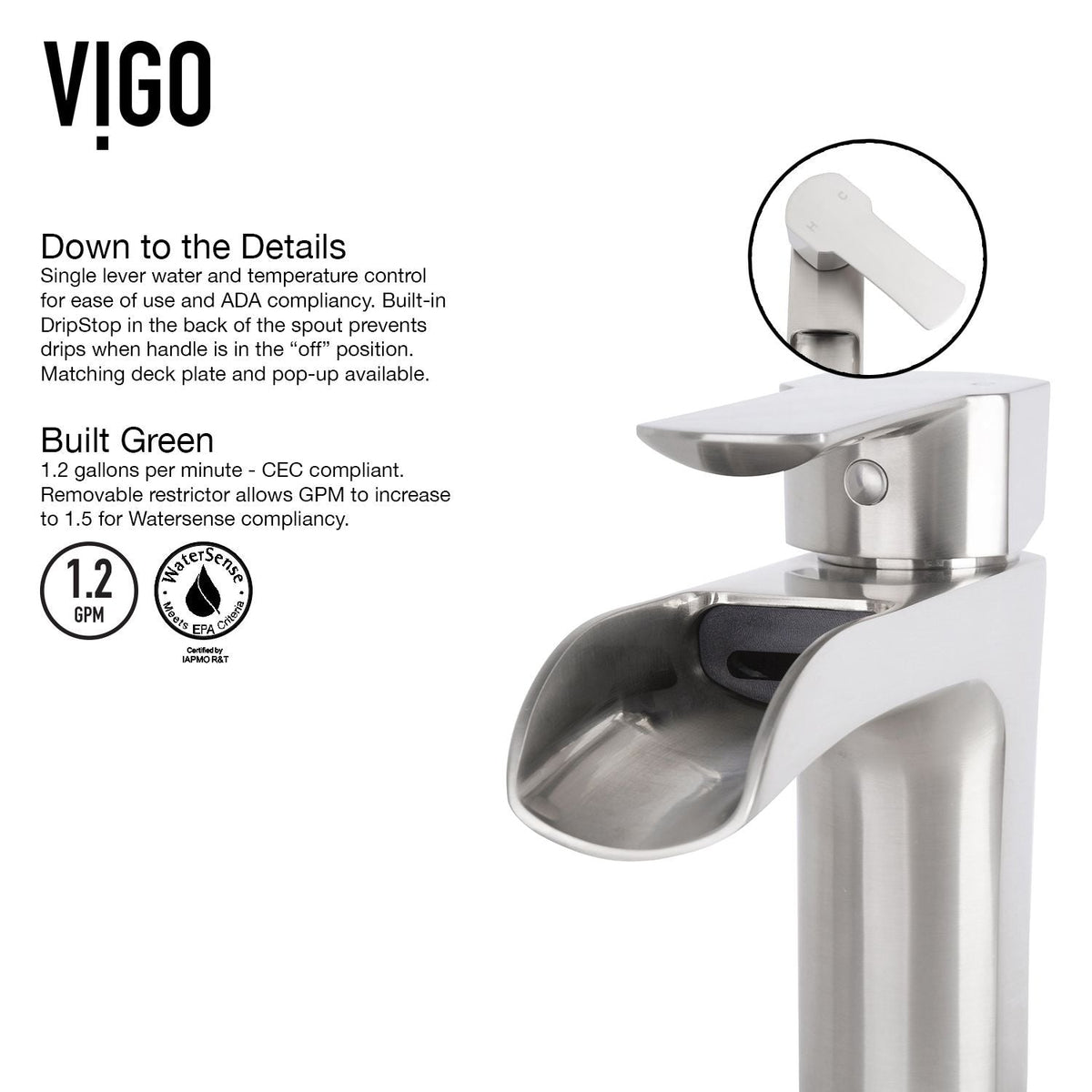 Niko Single Handle Vessel Sink Bathroom Faucet with Deck Plate, Brushed Nickel K0Y5 - product image 8