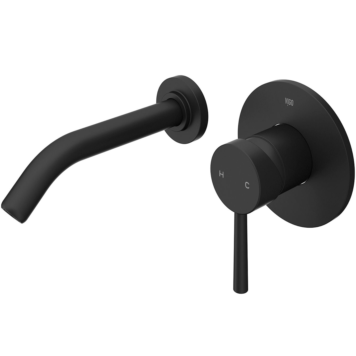 Olus Single Handle Wall Mount Bathroom Sink Faucet, WaterSense Certified, Matte Black F8N8 - product image 1