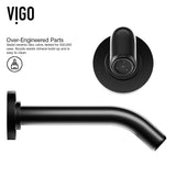 Olus Single Handle Wall Mount Bathroom Sink Faucet, WaterSense Certified, Matte Black F8N8 - product image 5