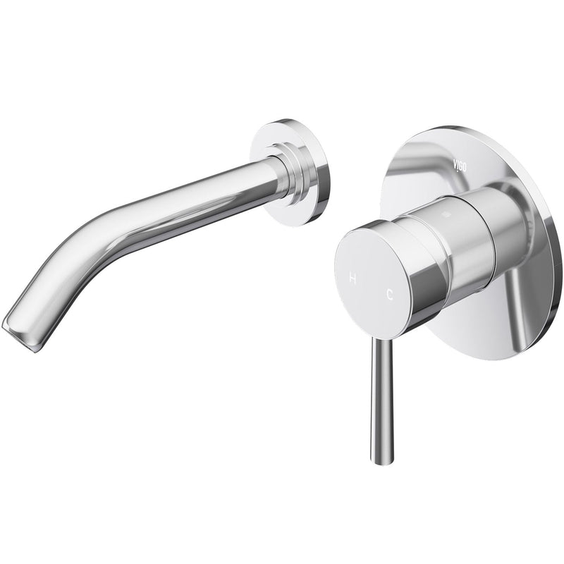 Olus Wall Mount Single Lever Bathroom Sink Faucet, WaterSense Certified, Chrome S4H3