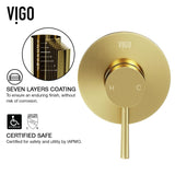 Olus Wall Mount Single Lever Bathroom Sink Faucet, WaterSense Certified, Matte BGold D7O6 - product image 5