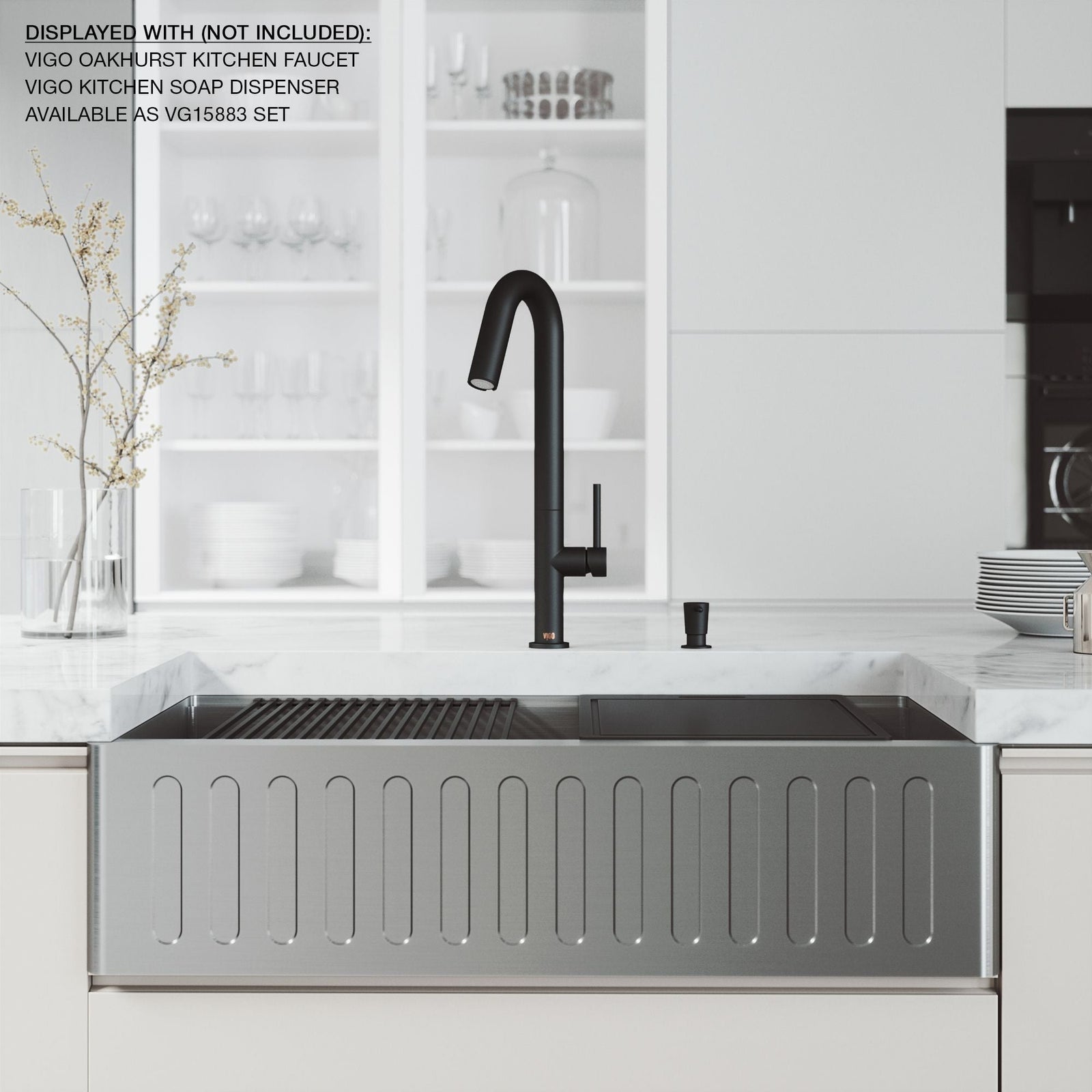 Oxford Single Farmhouse Kitchen Sink, 36-in x 21-in L8X5 - product image 8
