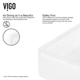 Petunia Matte Stone Rectangular Composite Vessel Bathroom Sink/Basin with Rounded Edges & Deep Bowl, White Z9A8 - product image 4