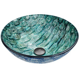 Round Glass Vessel Bathroom Sink/Basin with Scratch-Resistant Surface, Oceania L8J8 - product image 1