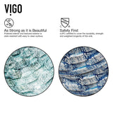 Round Glass Vessel Bathroom Sink/Basin with Scratch-Resistant Surface, Oceania L8J8 - product image 4
