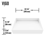 Starr Modern MatteStone 23x15-in Deep White Bathroom Sink/Basin with Rectangular Vessel Z0C2 - product image 5