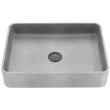 Tarragona Gothic ConcretoStone 19x14-in Deep Grey Bathroom Sink/Basin with Rectangular Vessel B8T3 - product image 1