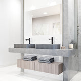 Tarragona Gothic ConcretoStone 19x14-in Deep Grey Bathroom Sink/Basin with Rectangular Vessel B8T3 - product image 6
