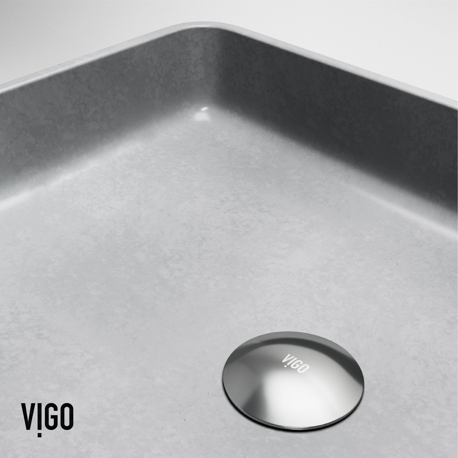 Tarragona Gothic ConcretoStone 19x14-in Deep Grey Bathroom Sink/Basin with Rectangular Vessel B8T3 - product image 8