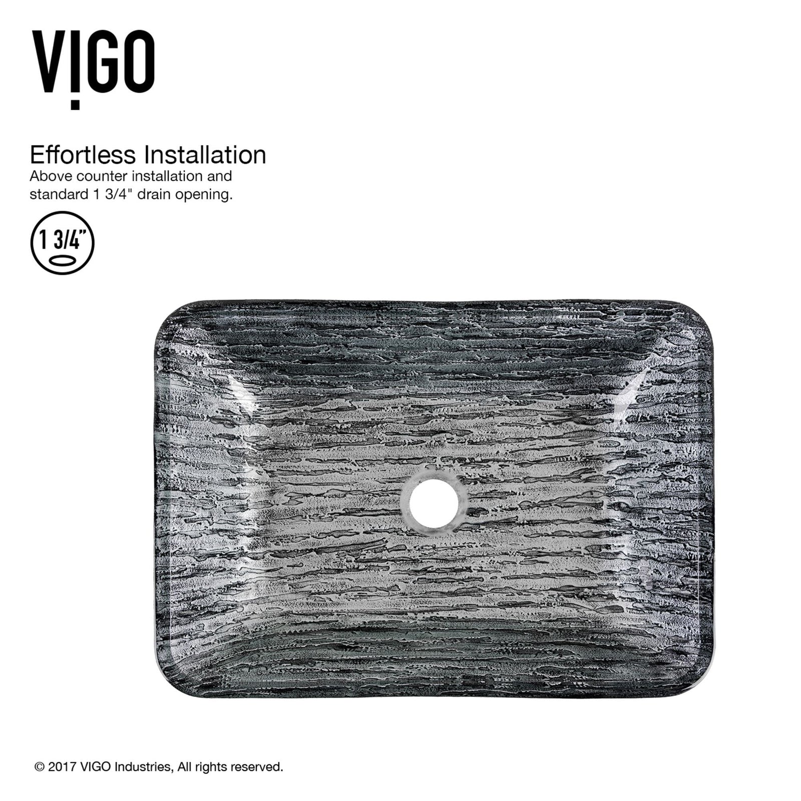 Titanium Glass Slate Grey Bathroom Sink/Basin Set with Niko Faucet and Rectangular Vessel N1N8 - product image 2