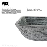 Titanium Glass Slate Grey Bathroom Sink/Basin Set with Niko Faucet and Rectangular Vessel N1N8 - product image 4