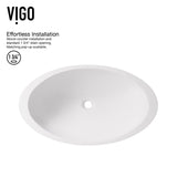 Wisteria MatteStone White Bathroom Sink/Basin Set with Apollo Faucet and Oval Composite Vessel X5R0 - product image 3