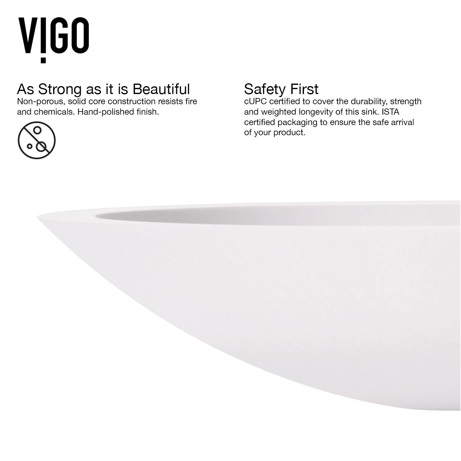 Wisteria MatteStone White Bathroom Sink/Basin Set with Apollo Faucet and Oval Composite Vessel X5R0 - product image 5