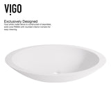 Wisteria MatteStone White Bathroom Sink/Basin Set with Apollo Faucet and Oval Composite Vessel X5R0 - product image 7