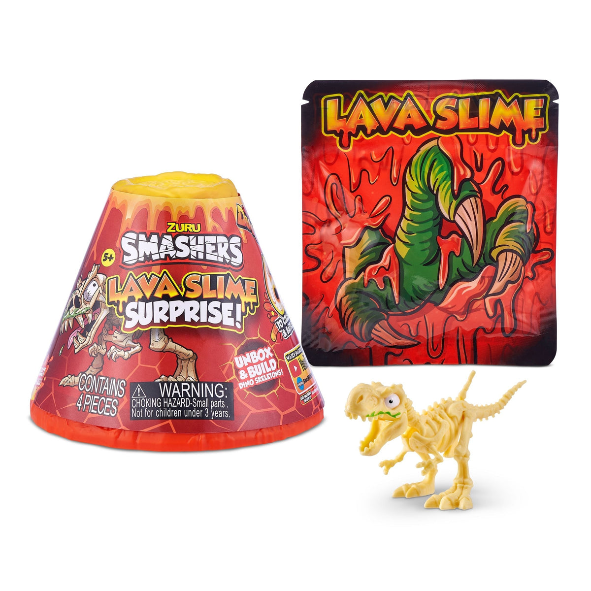 Lava Slime with Dinosaur Toy Favour, Multi-Coloured, 4-pk, Ages 5+, for Arts & Crafts/Birthday Favour U5E4 - product image 3