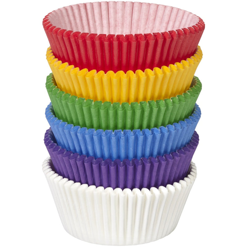 Paper Baking Cups, Rainbow, 2-in, 150-pk U6E6