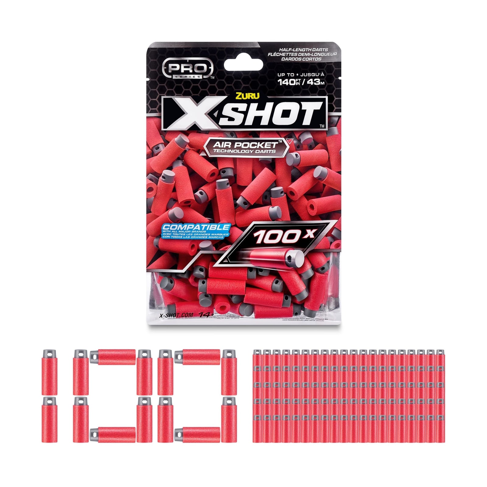 Pro Series Half-Length Darts Refills Foil Bag, 100-pk, Ages 8+ M4W6 - product image 1