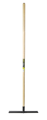 18.5-in Wide Metal 26-Tine Landscape Rake, 60-in Hardwood Shaft O3F7 - product image 1