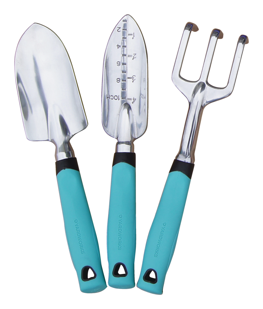 Aluminium Garden Tool Set with Rubber Handles, Assorted Colours, 3-pc U8M1 - product image 4