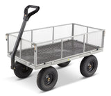 Steel Tray 4-Wheel Mesh Garden/Yard Cart with Removable Sides, 1200-lb E5W8 - product image 1