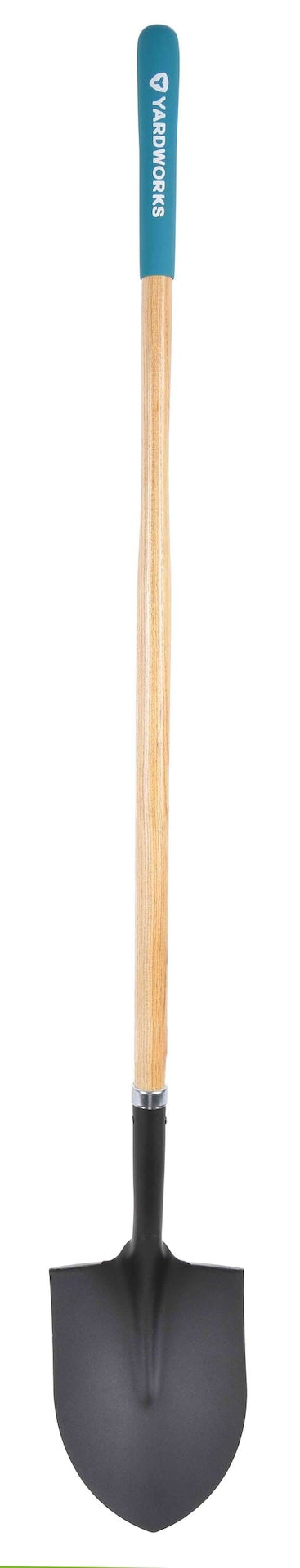 Tempered Steel Round Point Long Handle Shovel, 62-In, Hardwood Shaft A9D5