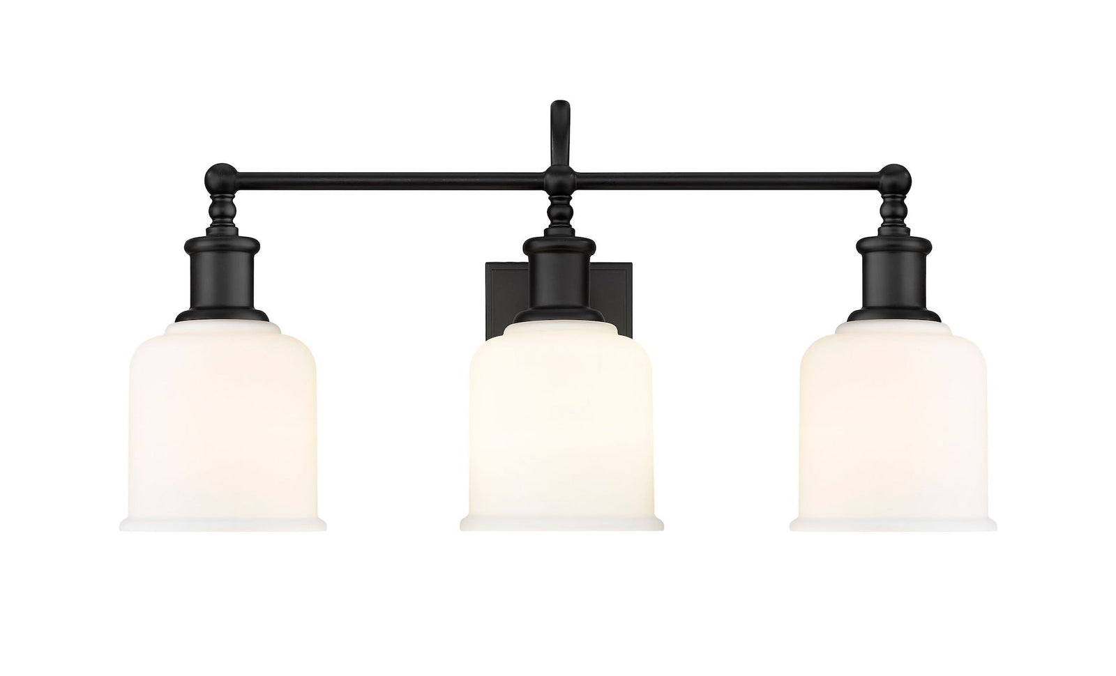 Bryant 3-Light Vanity Light, Black with Opal Shade H1K6 - product image 2