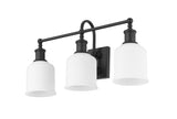 Bryant 3-Light Vanity Light, Black with Opal Shade H1K6 - product image 3