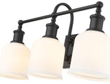 Bryant 3-Light Vanity Light, Black with Opal Shade H1K6 - product image 5